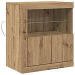vidaXL Buffet LED Marron 60 5 x 37 x 67 cm Bois d'ingénierie