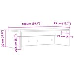 vidaXL Bureau mural Bois Ancien 100 x 45 x 30 cm Bois d'ingénierie