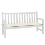 vidaXL Coussin de banc de jardin crème 150x50x4 cm tissu oxford