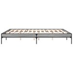 vidaXL Cadre de lit sonoma gris 200x200 cm bois d'ingénierie et métal