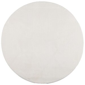 vidaXL Tapis IZA poils courts style scandinave crème Ø 100 cm