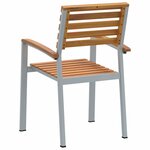 vidaXL Set de 8 chaises de jardin empilables en acacia massif et métal