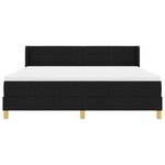vidaXL Lit à ressorts avec matelas Noir 200 x 180 cm Polyester