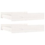 vidaXL Tiroirs de lit 2 Pièces blanc Bois de pin massif
