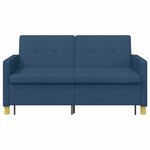 vidaXL Canapé-lit escamotable Bleu Tissu