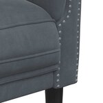 vidaXL Fauteuil gris foncé velours