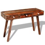 vidaXL Table console avec 3 tiroirs 76 cm Bois massif