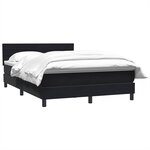 vidaXL Sommier à lattes de lit avec matelas noir 160x220 cm velours
