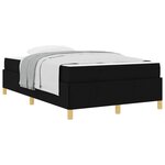 vidaXL Cadre de lit avec matelas Noir 120 x 190 cm tissu