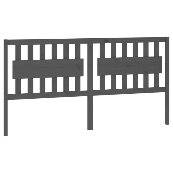 vidaXL Tête de lit Gris 185 5x4x100 cm Bois massif de pin