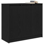 vidaXL Buffet chêne noir 85x34x76 cm bois d'ingénierie