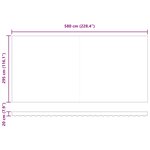 vidaXL Auvent Rétractable Rouge et Blanc 600 × 300 cm