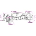 vidaXL Ensemble de canapés d'extérieur 10 pc Blanc et Beige