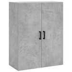 vidaXL Buffet haut Gris béton 69 5x34x180 cm Bois d'ingénierie