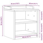 vidaXL Banc de couloir SANDNES blanc 45x40x50 cm bois de pin massif