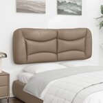 vidaXL Coussin de tête de lit Hvar cappuccino 120 cm similicuir