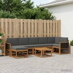 vidaXL Ensemble de canapés d'extérieur 8 Pièces Naturel et Anthracite