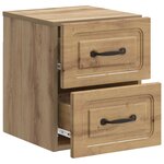 vidaXL Cabinet de chevet mural Chêne artisanal 34 5 x 33 x 40 cm