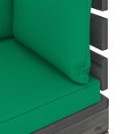 vidaXL Canapé palette de jardin 2 places avec coussins Bois de pin