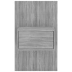 vidaXL Tables de chevet murales 2 Pièces Sonoma gris