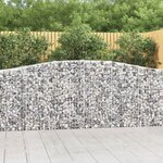 vidaXL Paniers à gabions arqués 7 Pièces 400x30x100/120 cm Fer galvanisé