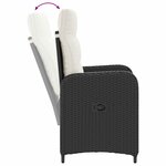 vidaXL Ensemble de repas extérieur 5 Pièces Noir et blanc crème