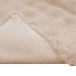vidaXL Couverture en Fourrure de Lapin Synthétique Beige 150 x 220 cm