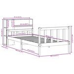 vidaXL Lit bibliothèque sans matelas cire marron 75x190 cm bois massif