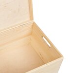 vidaXL Boîte en bois avec couvercle et poignées bois de pin massif