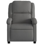 vidaXL Fauteuil inclinable électrique gris cuir véritable