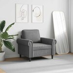 vidaXL Fauteuil Gris foncé 60 cm Velours