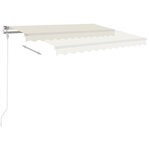 vidaXL Auvent manuel rétractable 400x350 cm Crème