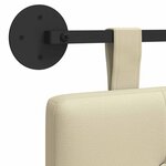 vidaXL Tête de lit suspendue Crème Simili cuir