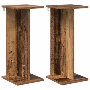 vidaXL Support de Plante 2 pc Bois ancien 25 x 25 5 x 60 5 cm