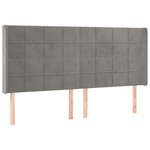 vidaXL Sommier à lattes de lit matelas et LED Gris clair 160x200 cm