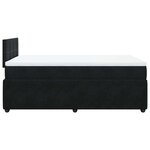 vidaXL Sommier à lattes de lit avec matelas Noir 120x200 cm Velours