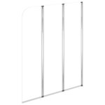 vidaXL Enclos de bain 2 Pièces 104x130 cm Verre trempé Transparent