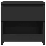 vidaXL Table de chevet Noir 40x30x39 cm Aggloméré