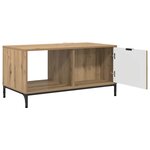 vidaXL Table basse chêne artisanal 90 x 49 x 46 cm Bois d'ingénierie