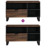 vidaXL Meuble TV - 80x33.5x46 cm  fait en bois massif et bois d'ingénierie.