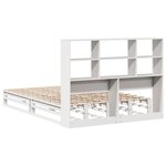 vidaXL Lit bibliothèque sans matelas blanc 140x200 cm bois massif
