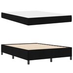 vidaXL Lit à ressorts avec matelas Noir 140 x 190 cm tissu