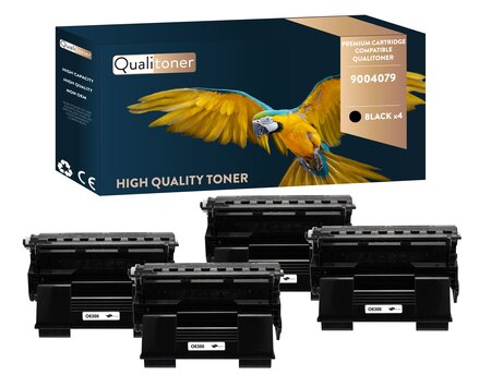 Qualitoner x4 toners 9004079 noir compatible pour oki