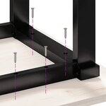 vidaXL Pieds de table basse cadre en O 90x30x43 cm fonte