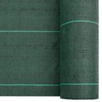 vidaXL Membrane anti-mauvaises herbes vert 2x150 m PP