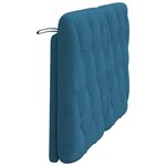 vidaXL Coussin de tête de lit bleu 120 cm velours