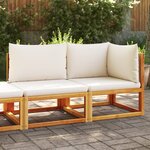 vidaXL Canapé de jardin avec coussins 2 places bois massif d'acacia