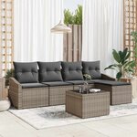 vidaXL Ensemble de salle à manger pour jardin 6 Pièces Gris clair