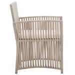 vidaXL Fauteuils de jardin avec coussins 2 Pièces Beige Résine tressée