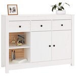 vidaXL Buffet Blanc 100x35x74 cm Bois massif de pin